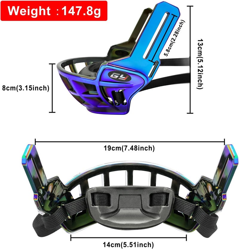 GY Hockey Helmet Face Shield Cage Adult Ice Hockey Half Shield Cage Lower-Face Protection for Chin/Lips/Teeth Without Hindering Breathability - Image 3
